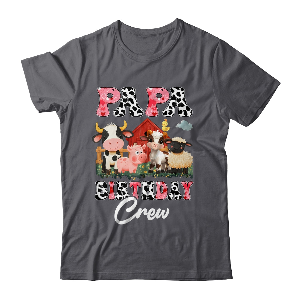 Papa Birthday Crew Farm Cow Birthday Boy Girl Family Shirt & Hoodie | siriusteestore