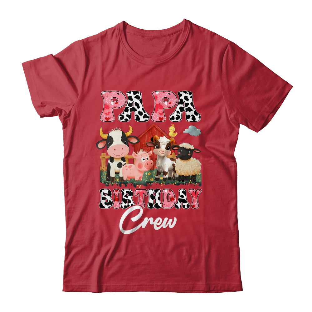 Papa Birthday Crew Farm Cow Birthday Boy Girl Family Shirt & Hoodie | siriusteestore