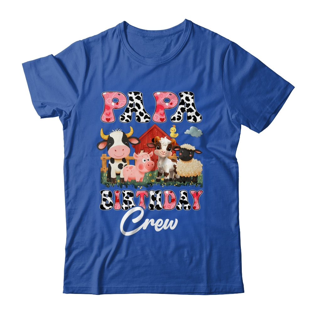 Papa Birthday Crew Farm Cow Birthday Boy Girl Family Shirt & Hoodie | siriusteestore