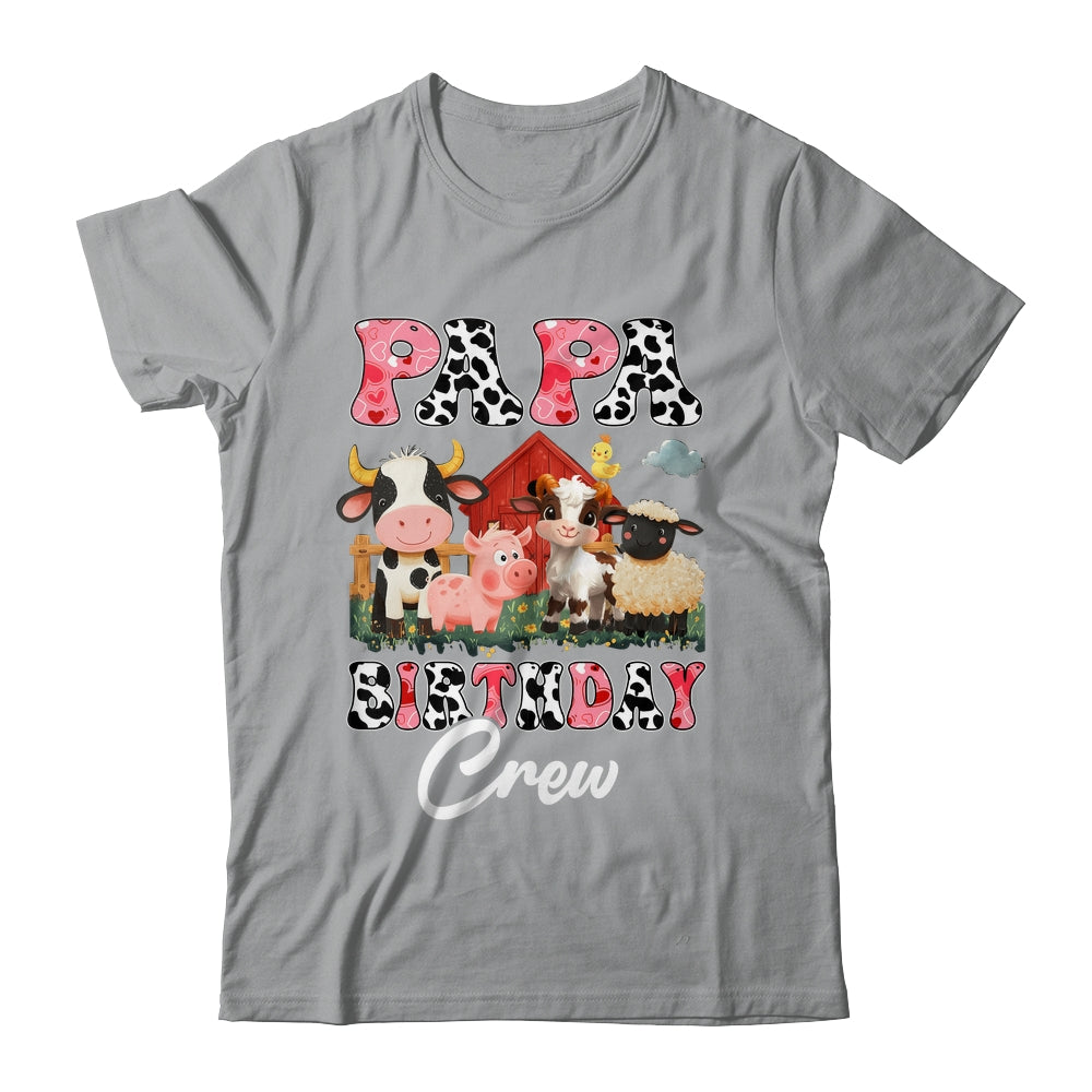 Papa Birthday Crew Farm Cow Birthday Boy Girl Family Shirt & Hoodie | siriusteestore