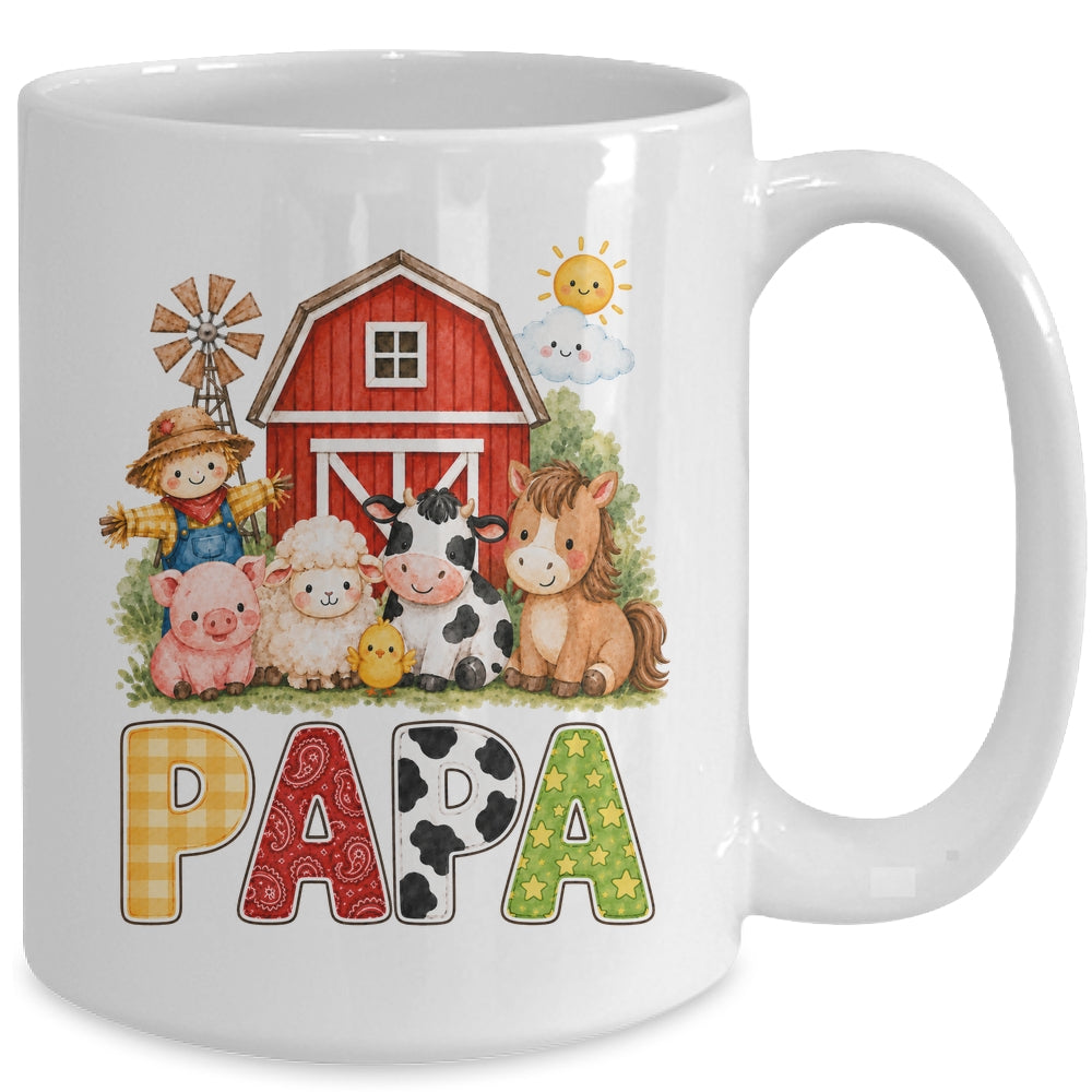 Papa Farm Cow 1St Birthday Girl Boy Matching Family Mug | siriusteestore