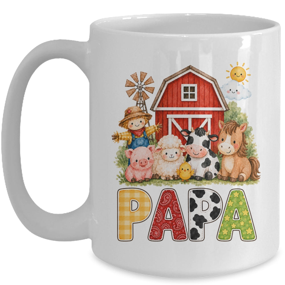 Papa Farm Cow 1St Birthday Girl Boy Matching Family Mug | siriusteestore