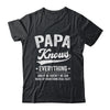 Papa Knows Everything Fathers Day Birthday Christmas Shirt & Hoodie | siriusteestore