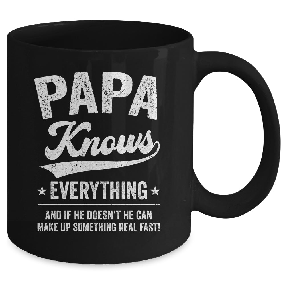 Papa Knows Everything Fathers Day Birthday Christmas Mug | siriusteestore