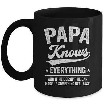 Papa Knows Everything Fathers Day Birthday Christmas Mug | siriusteestore