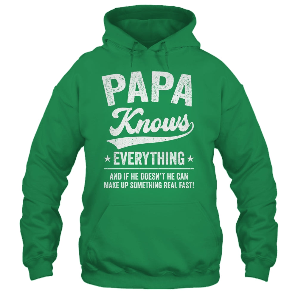 Papa Knows Everything Fathers Day Birthday Christmas Shirt & Hoodie | siriusteestore