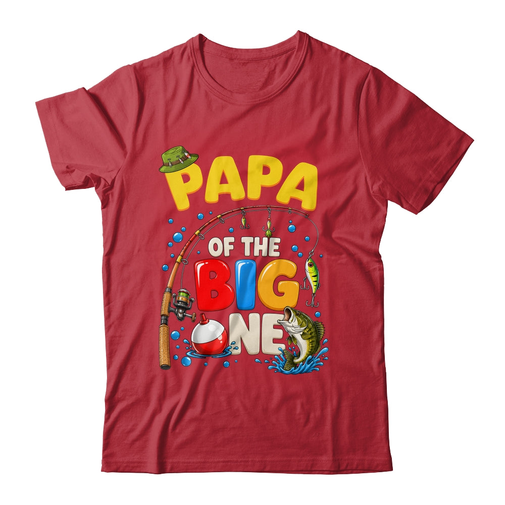 Papa Of The Big One Fishing Birthday Boy Family Party Shirt & Hoodie | siriusteestore