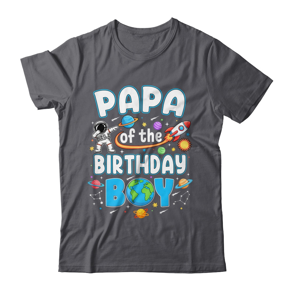 Papa Of The Birthday Boy Astronaut Family Space Planets Shirt & Hoodie | siriusteestore