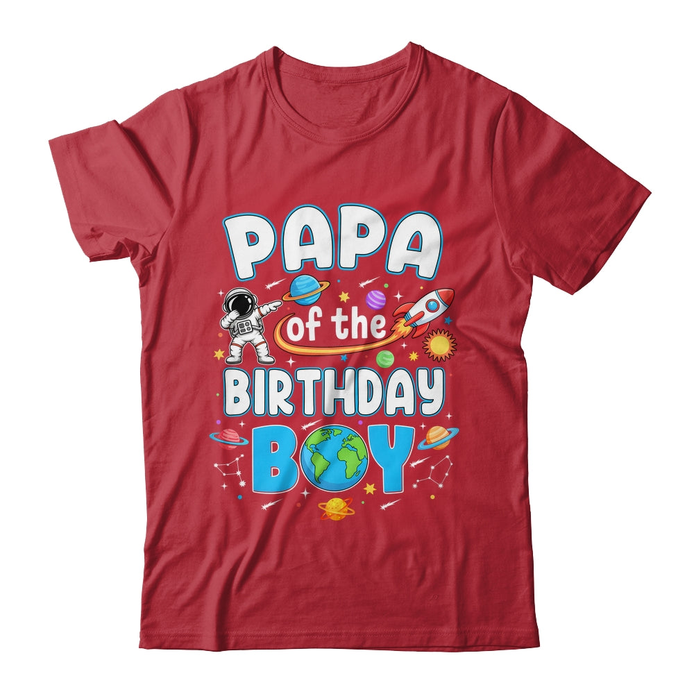 Papa Of The Birthday Boy Astronaut Family Space Planets Shirt & Hoodie | siriusteestore