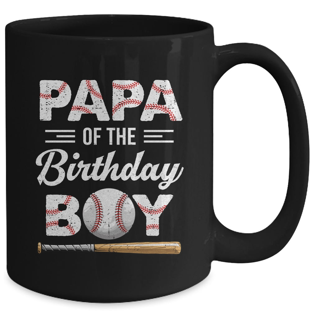 Papa Of The Birthday Boy Baseball Matching Family Party Mug | siriusteestore