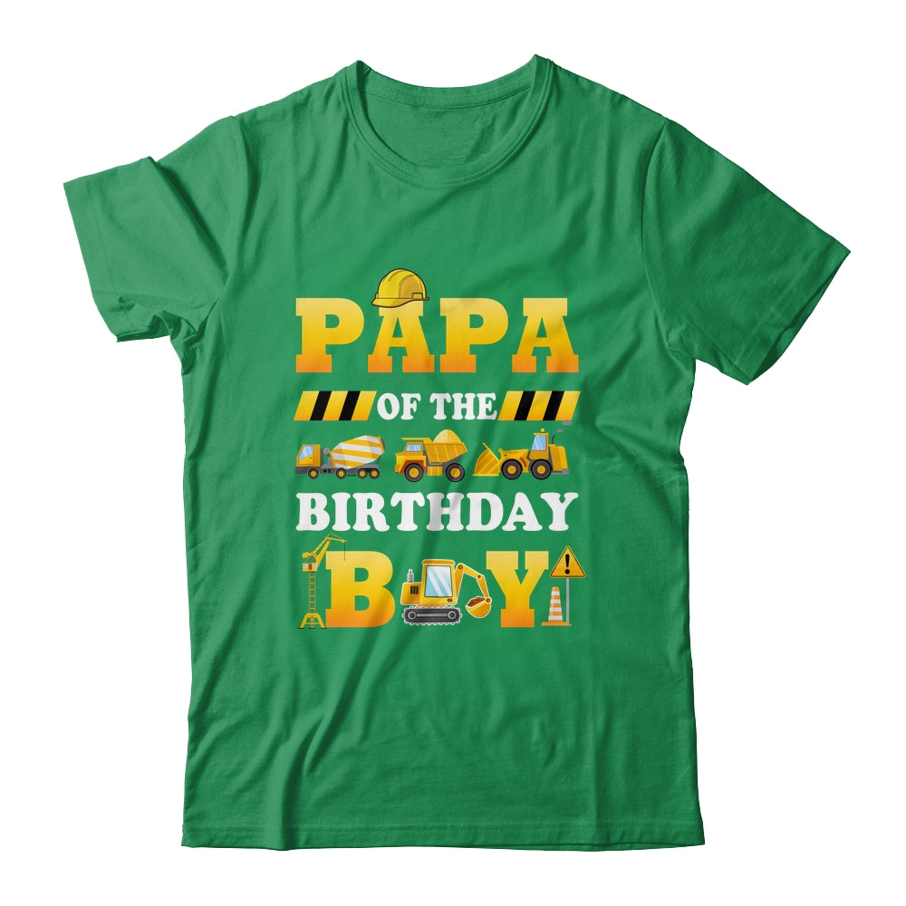 Papa Of The Birthday Boy Construction Matching Family Shirt & Hoodie | siriusteestore