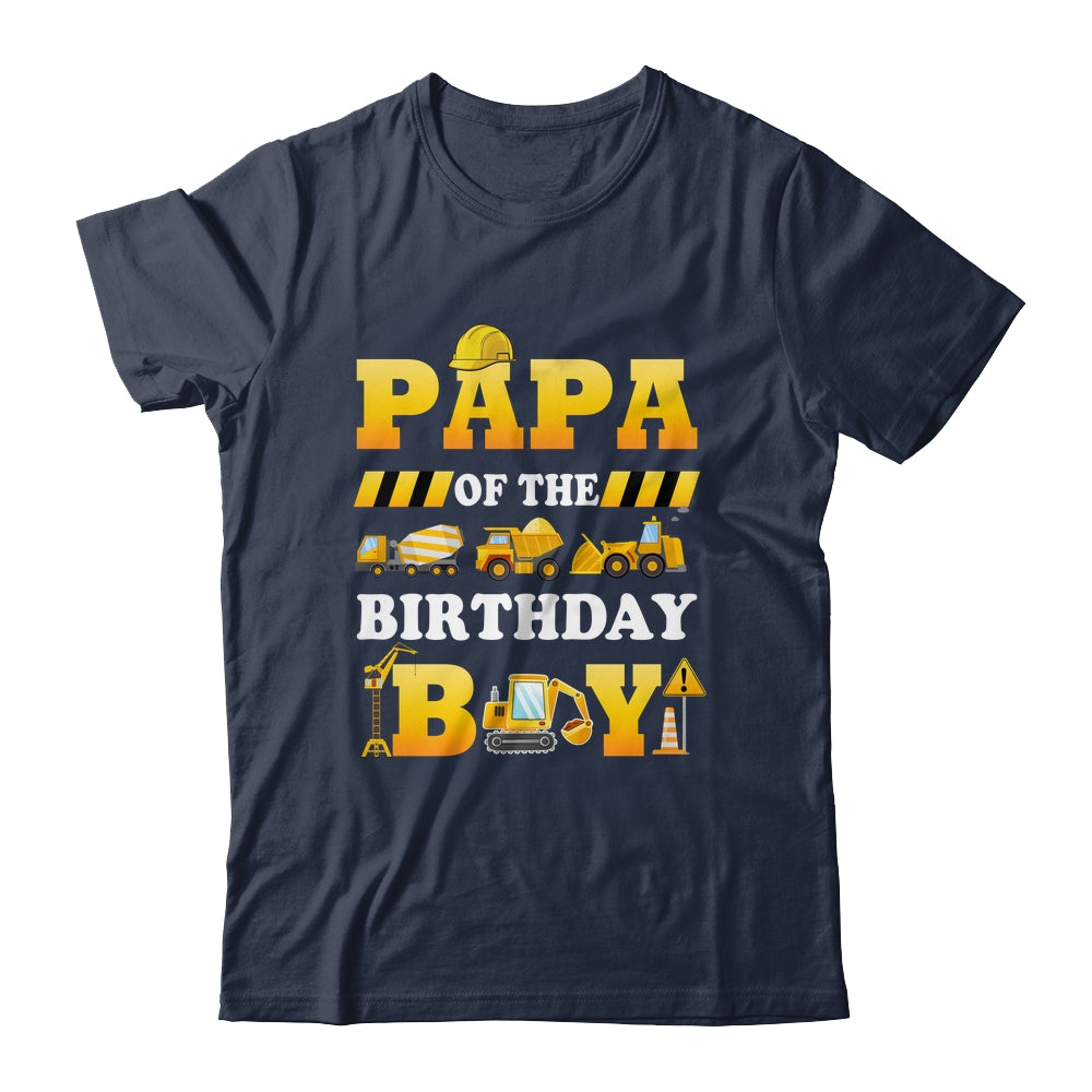 Papa Of The Birthday Boy Construction Matching Family Shirt & Hoodie | siriusteestore