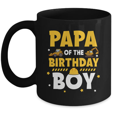Papa Of The Birthday Boy Construction Worker Family Party Mug | siriusteestore