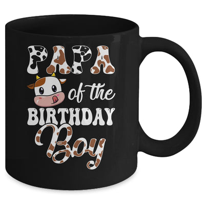 Papa Of The Birthday Boy Cow Farm 1st Birthday Boy Mug | siriusteestore