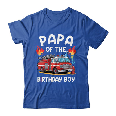 Papa Of The Birthday Boy Fire Truck Firefighter 1st Party Shirt & Hoodie | siriusteestore