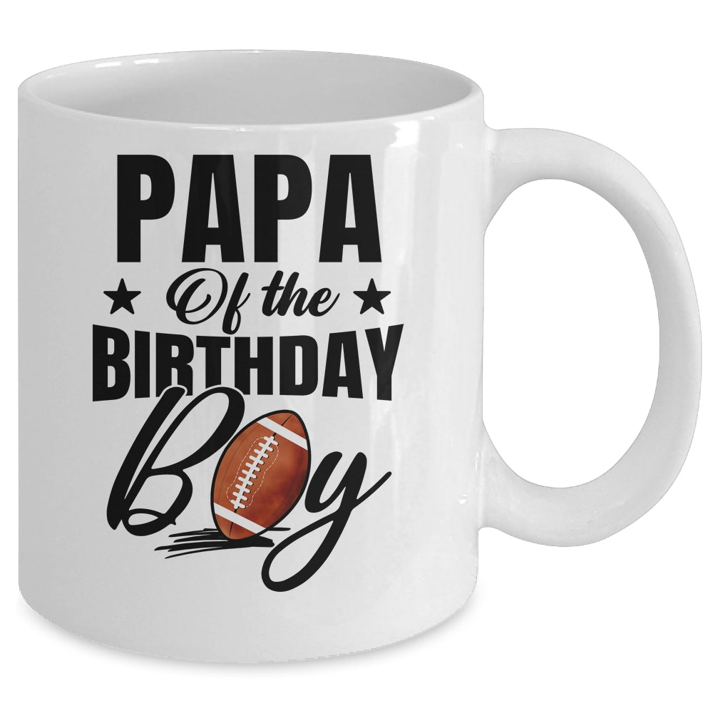 Papa Of The Birthday Boy Football 1st Birthday Party Mug | siriusteestore