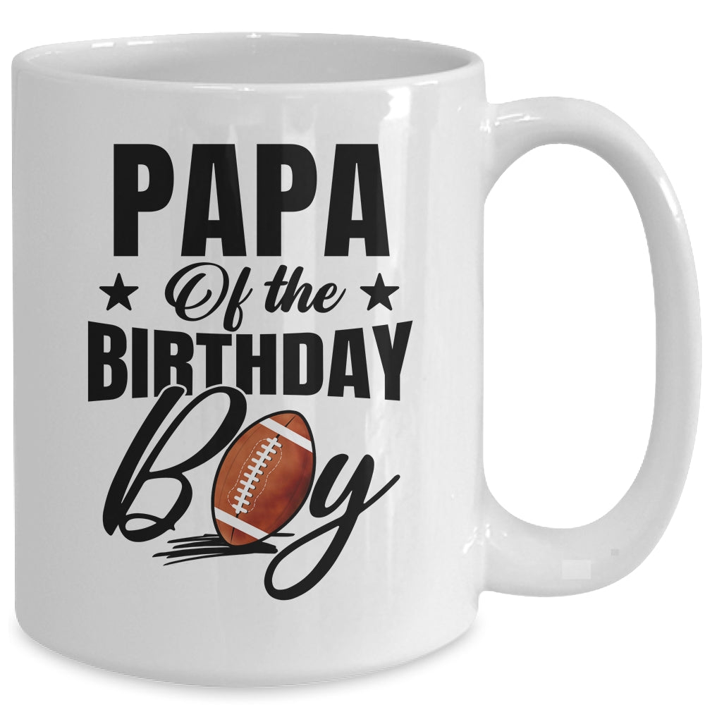Papa Of The Birthday Boy Football 1st Birthday Party Mug | siriusteestore