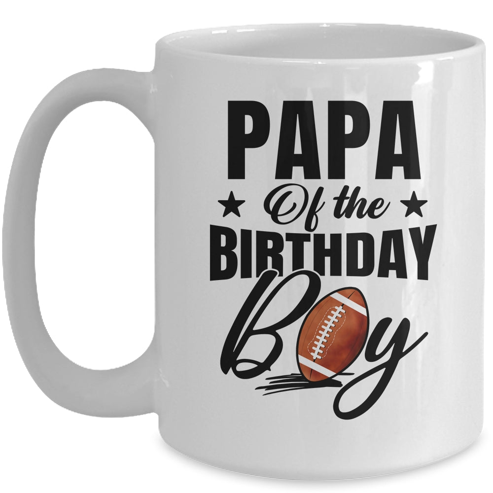 Papa Of The Birthday Boy Football 1st Birthday Party Mug | siriusteestore