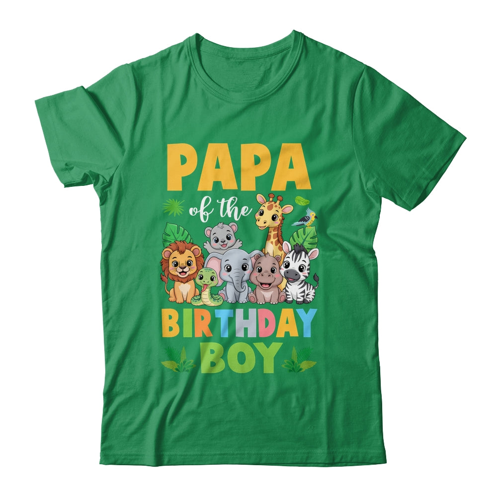 Papa Of The Birthday Boy Kids Safari Jungle Animal Shirt & Hoodie | siriusteestore