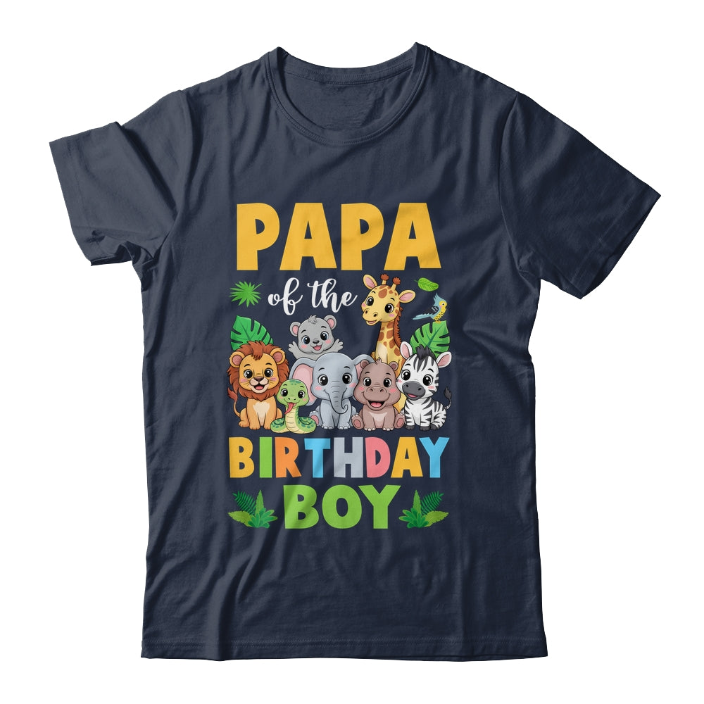 Papa Of The Birthday Boy Kids Safari Jungle Animal Shirt & Hoodie | siriusteestore