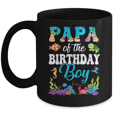 Papa Of The Birthday Boy Sea Fish Ocean Aquarium Party Mug | siriusteestore