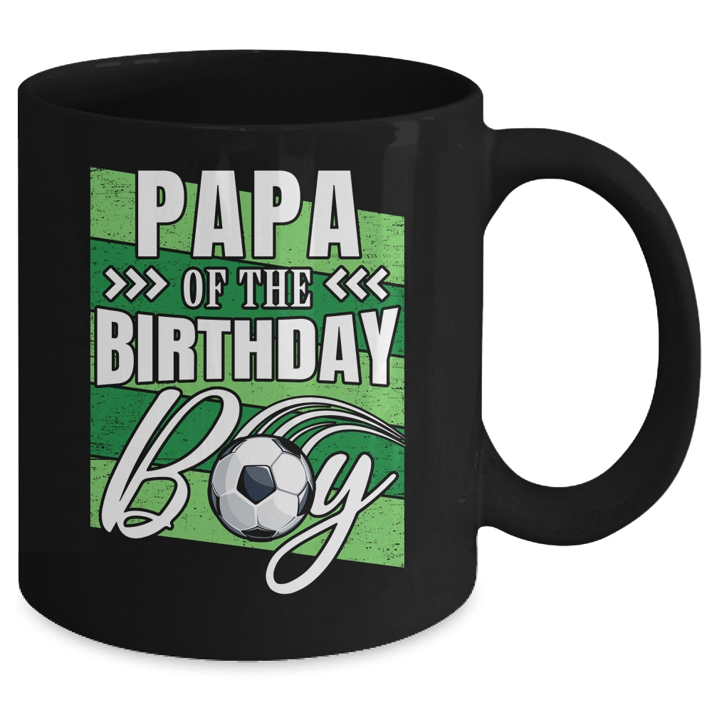 Papa Of The Birthday Boy Soccer Birthday Soccer Player Mug | siriusteestore