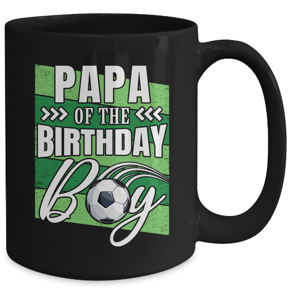 Papa Of The Birthday Boy Soccer Birthday Soccer Player Mug | siriusteestore