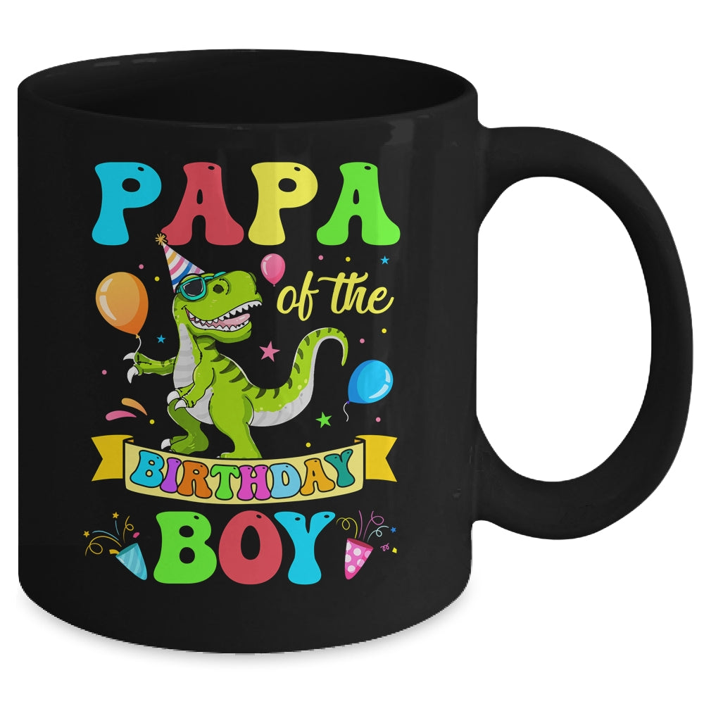 Papa Of The Birthday Boy T-Rex Dinosaur Birthday Party Mug | siriusteestore