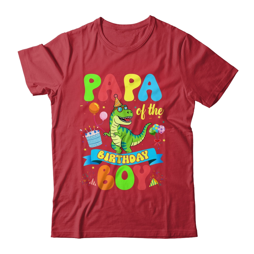 Papa Of The Birthday Boy TRex Dinosaur Birthday Family Shirt & Hoodie | siriusteestore