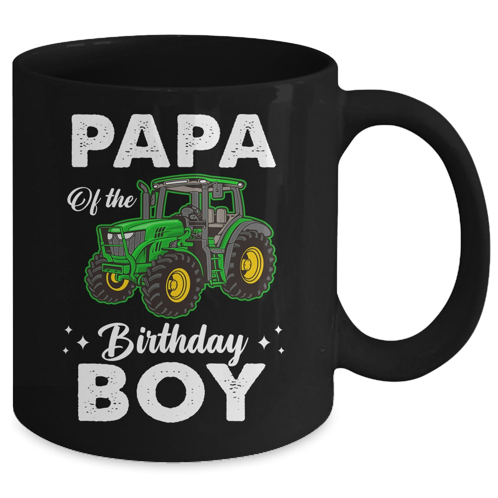 Papa Of The Birthday Boy Tractors Farm Party Farmer Mug | siriusteestore