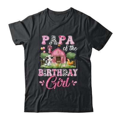 Papa Of The Birthday Girl 1st Birthday Cow Farm Family Shirt & Hoodie | siriusteestore