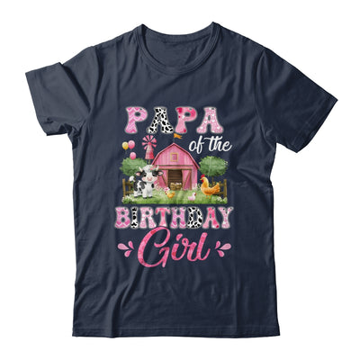 Papa Of The Birthday Girl 1st Birthday Cow Farm Family Shirt & Hoodie | siriusteestore