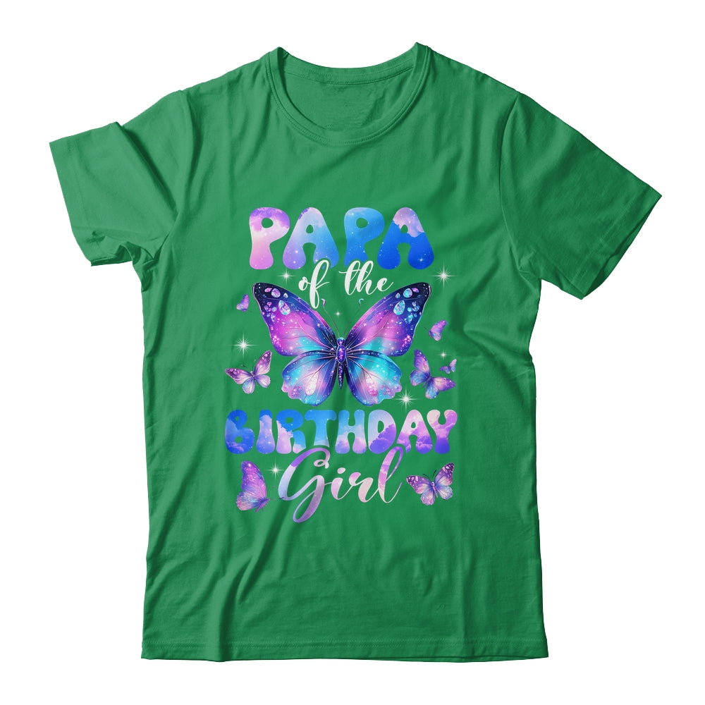 Papa Of The Birthday Girl Butterfly Family Matching Shirt & Hoodie | siriusteestore