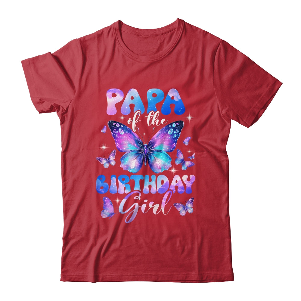 Papa Of The Birthday Girl Butterfly Family Matching Shirt & Hoodie | siriusteestore
