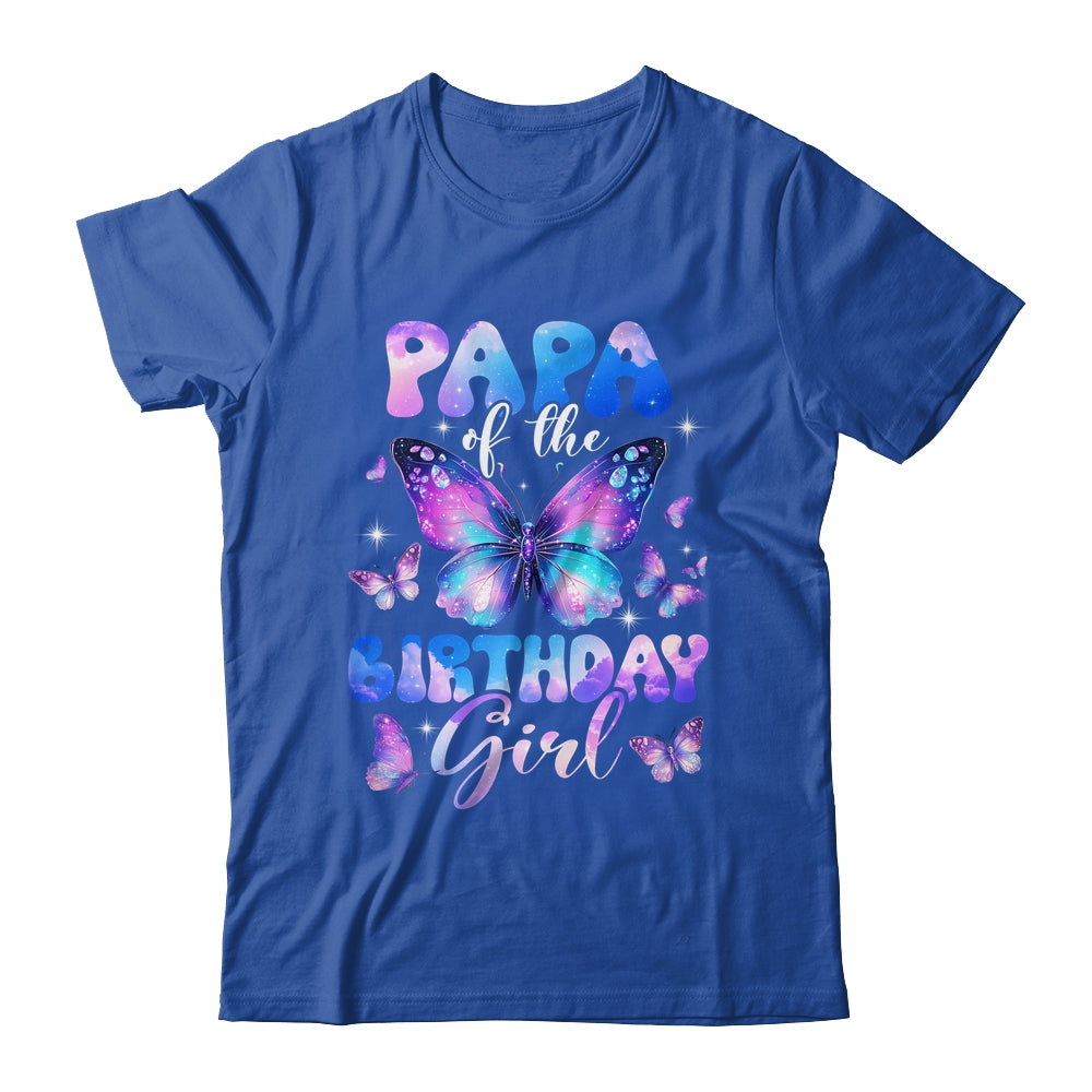 Papa Of The Birthday Girl Butterfly Family Matching Shirt & Hoodie | siriusteestore