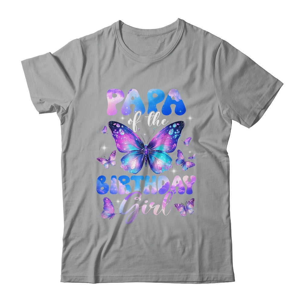 Papa Of The Birthday Girl Butterfly Family Matching Shirt & Hoodie | siriusteestore