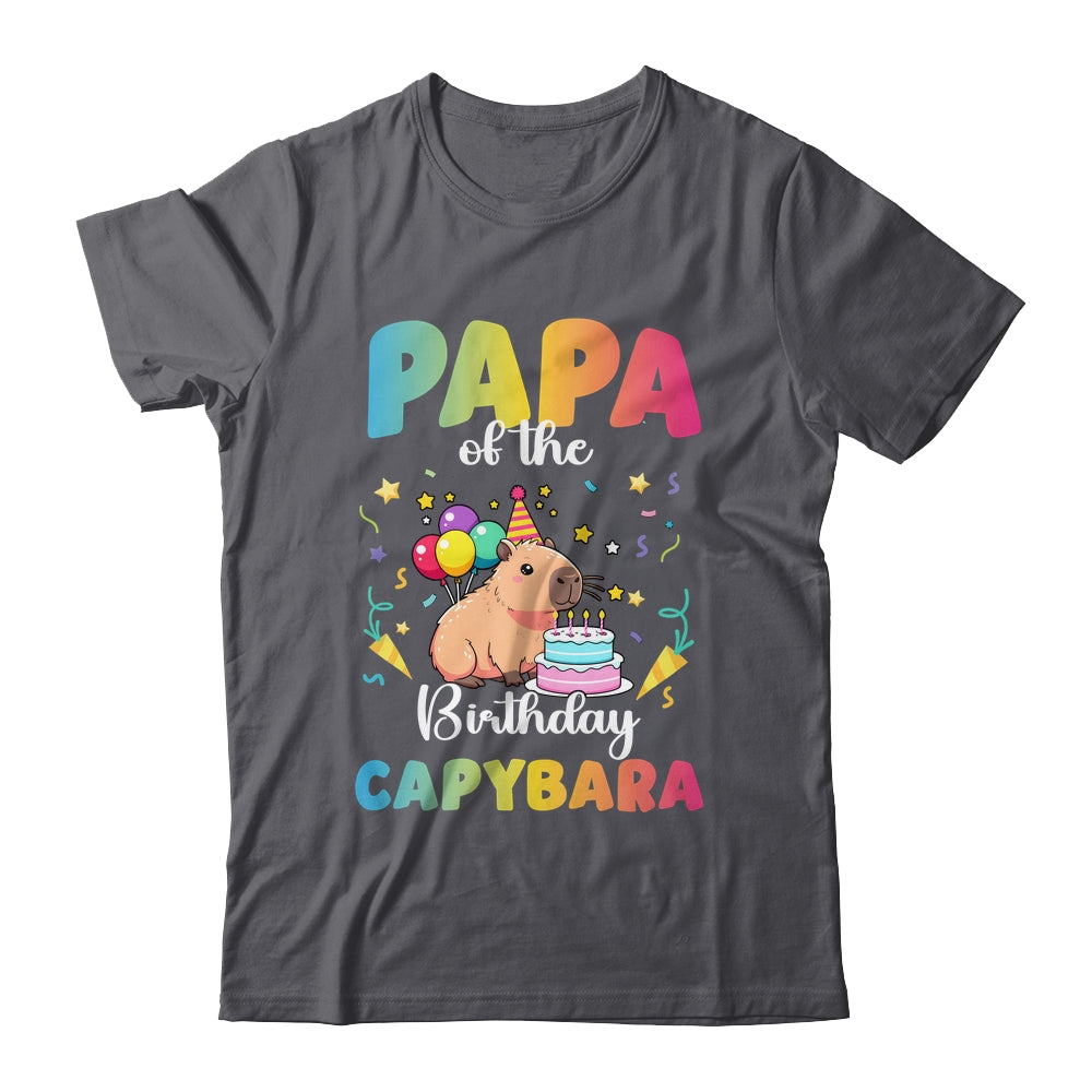 Papa Of The Birthday Girl Capybara Bday Party Family Shirt & Hoodie | siriusteestore