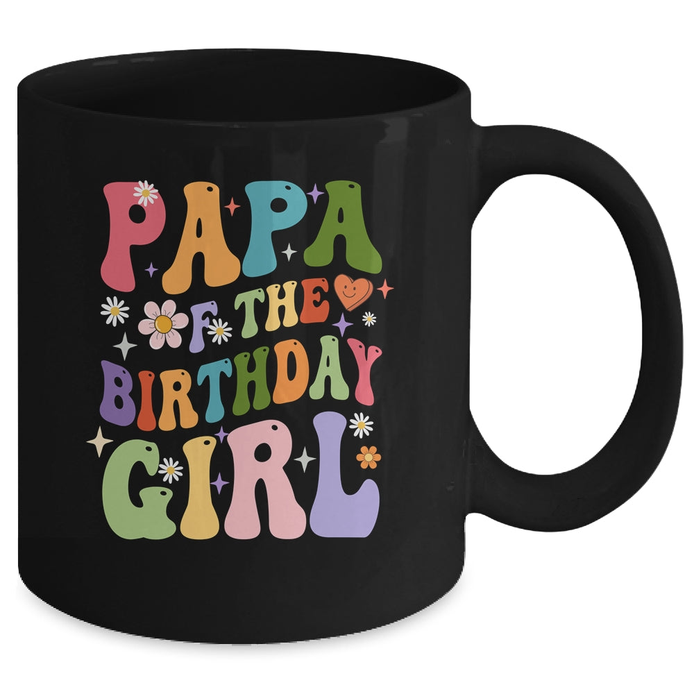 Papa Of The Birthday Girl Groovy Party 1st Birthday Girl Mug | siriusteestore