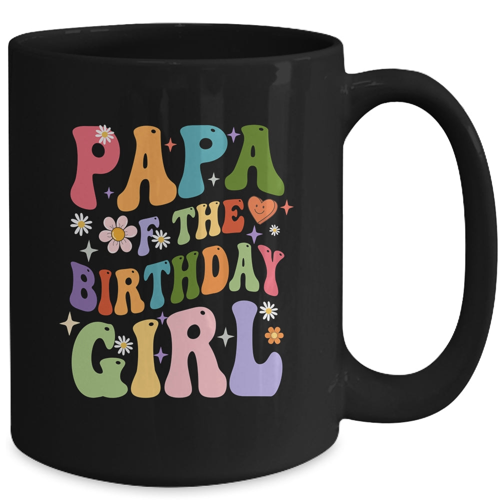 Papa Of The Birthday Girl Groovy Party 1st Birthday Girl Mug | siriusteestore