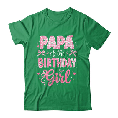 Papa Of The Birthday Girl Matching Pink Coquette Bow Shirt & Hoodie | siriusteestore
