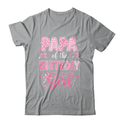 Papa Of The Birthday Girl Matching Pink Coquette Bow Shirt & Hoodie | siriusteestore
