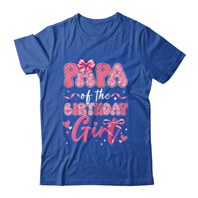 Papa Of The Birthday Girl Pink Coquette Bow Family Shirt & Hoodie | siriusteestore