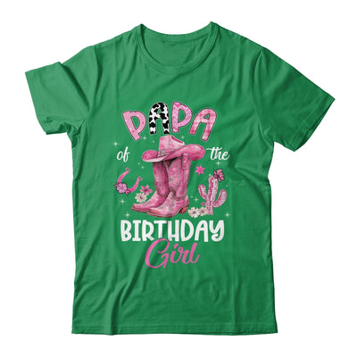 Papa Of The Birthday Girl Pink Cowgirl Western Cow Girl Shirt & Hoodie | siriusteestore