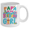 Papa Of The Birthday Girl Pool Party Beach Family Matching Mug | siriusteestore