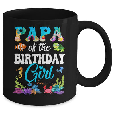 Papa Of The Birthday Girl Sea Fish Ocean Aquarium Party Mug | siriusteestore