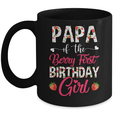 Papa Of The Birthday Girl Strawberry Berry First Birthday Mug | siriusteestore