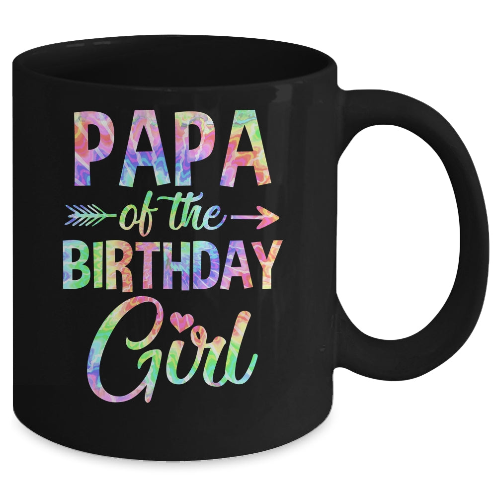Papa Of The Birthday Girl Tie Dye 1st Birthday Girl Family Mug | siriusteestore