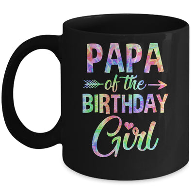 Papa Of The Birthday Girl Tie Dye 1st Birthday Girl Family Mug | siriusteestore