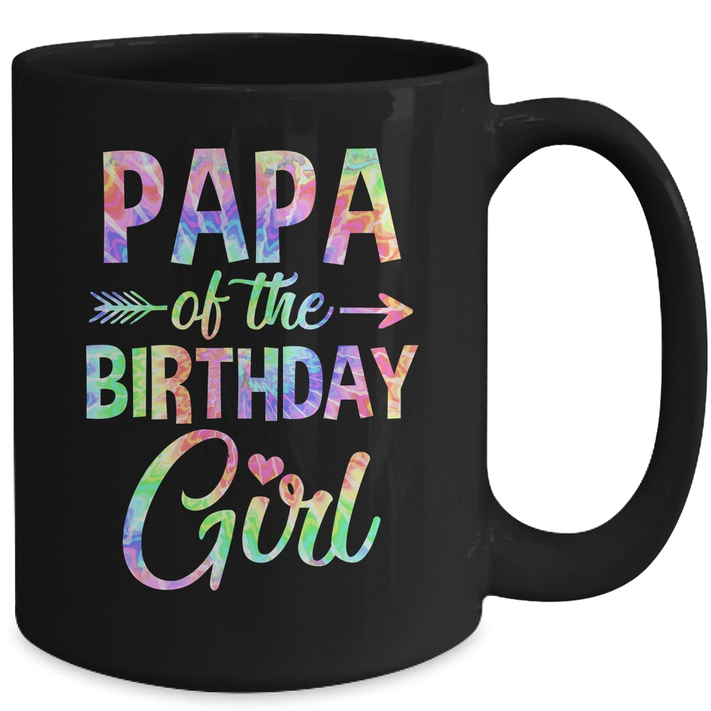Papa Of The Birthday Girl Tie Dye 1st Birthday Girl Family Mug | siriusteestore
