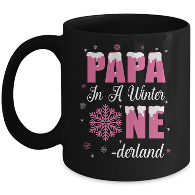Papa Of The Birthday Girl Winter Onederland 1st Birthday Mug | siriusteestore